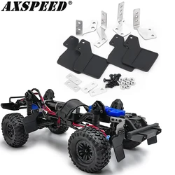 AXSPEED Rubber Mud Flaps Front Rear Mudguard Fenders with Metal Bracket for TRX4M Defender 1/18 RC Crawler Car Upgrade Parts