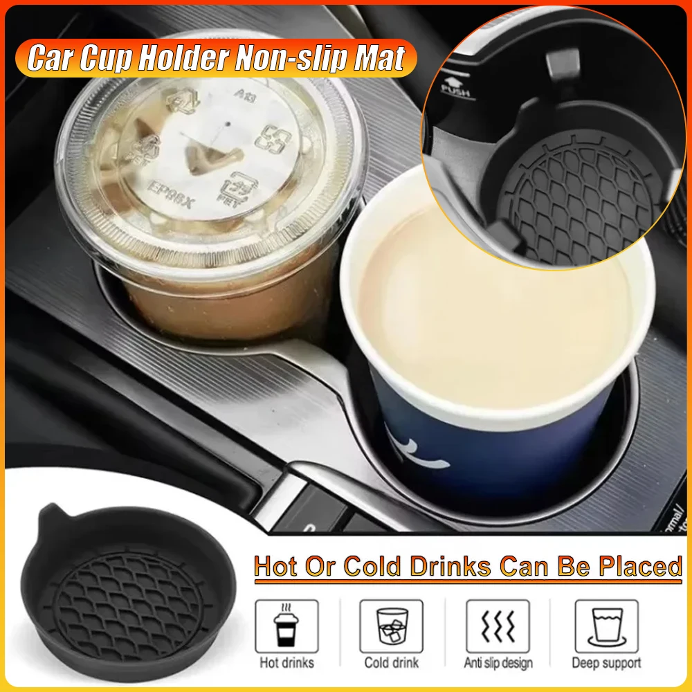 

2/4pcs Universal Auto Cup Holder Coaster Silicone Cup Holder Insert Non-Slip Cup Holders Silent Pad Car Interior Accessories