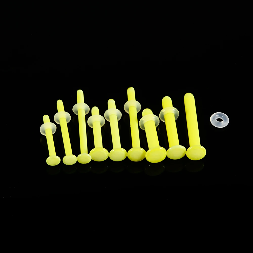 Transparent Colorful Glass Nose Studs, Allergy Preventing