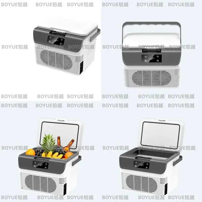 Portable Car Refrigerator 12V 24V 220V Dual Use Mini Fridge for Truck Home Travel Cooling Box Electric Ice Chest
