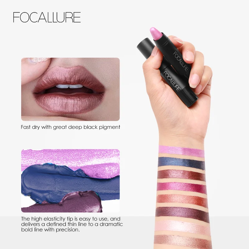 FOCALLURE 31 colori Matte Lipstick Pencil High pastelli Gloss Long-lasting Waterproof Lip Balm Pen Lips Makeup Women Cosmetics