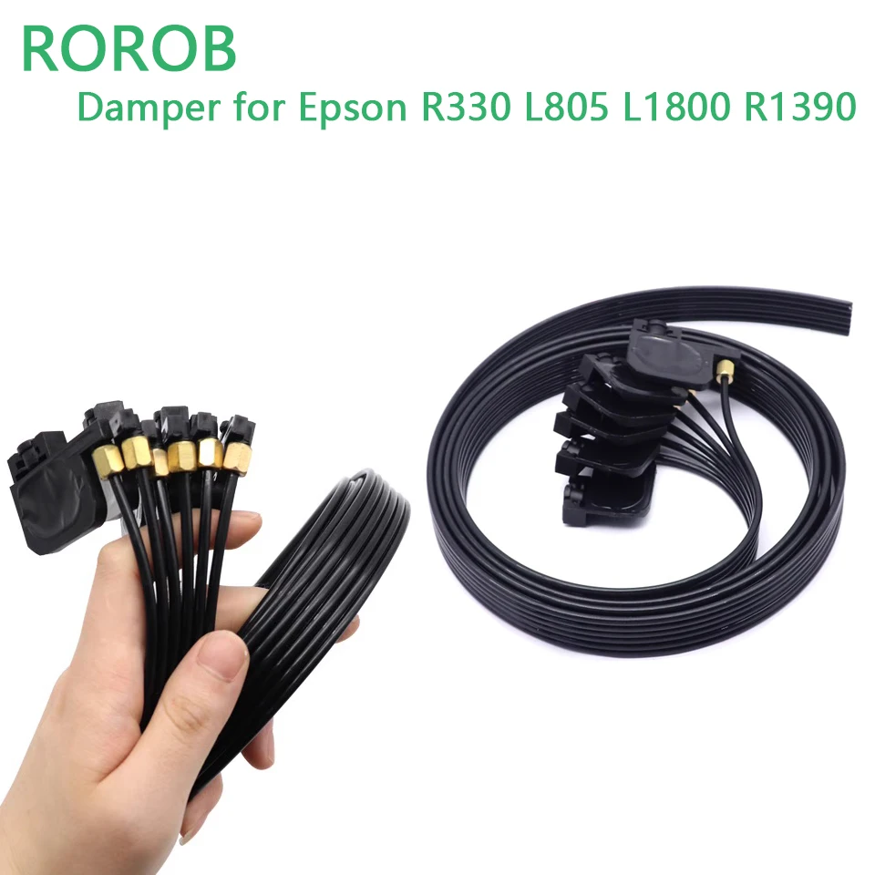 UV Printer Ink Dampers Dumper Filter With 6 Line Color Ink Tube For Epson R330 L800 L805 L1800 R1390 A3 A4 DTF Printer Plotter