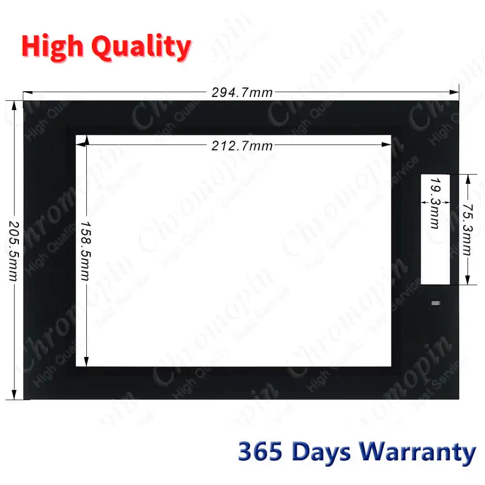 Touch Screen Panel Glass Digitizer for Keyence VT5-X10 VT5 X10 VT5X10 with Protective Film Overlay