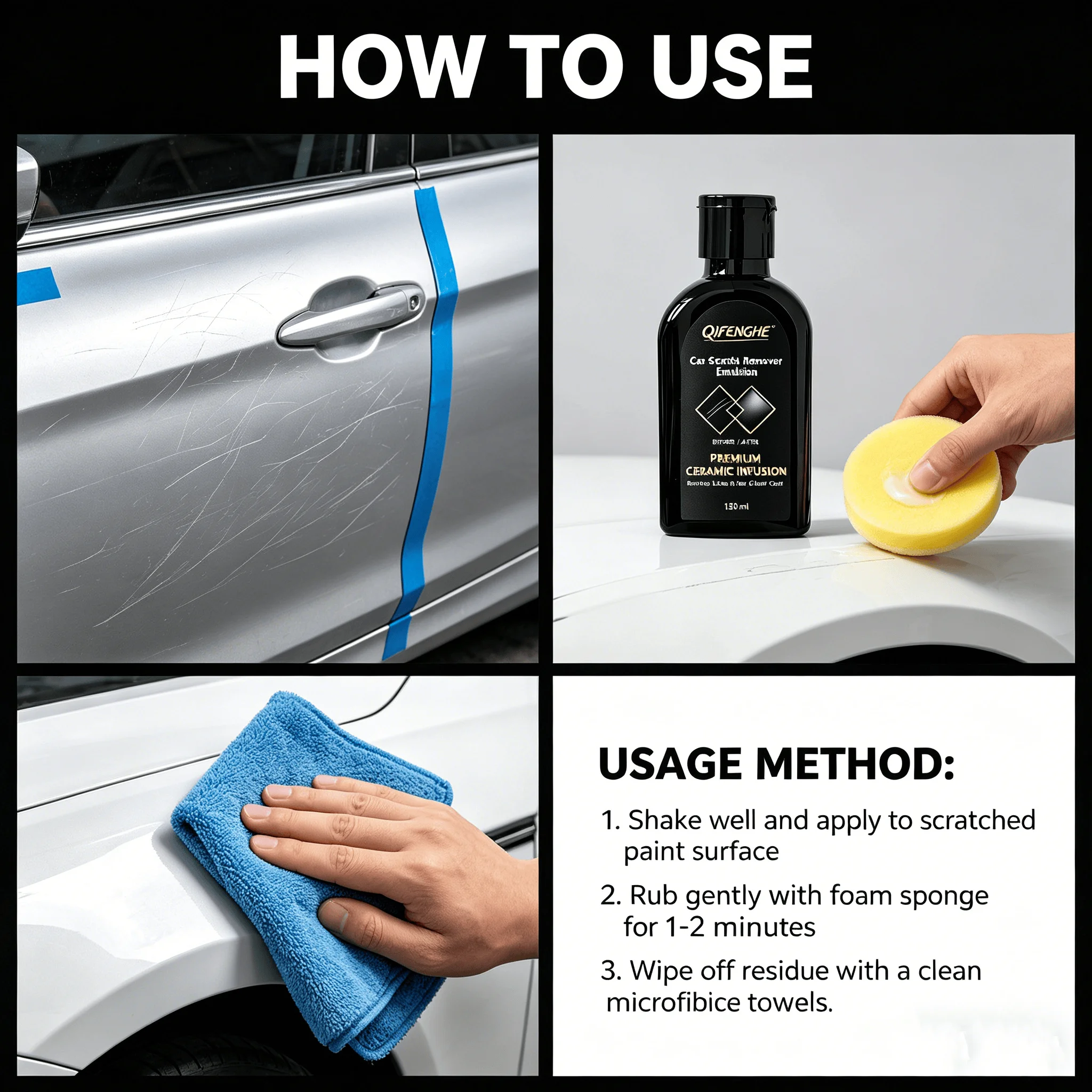 Car Scratch Remover Emulsion 150ml – Removes Paint Scratches & Restores Shine