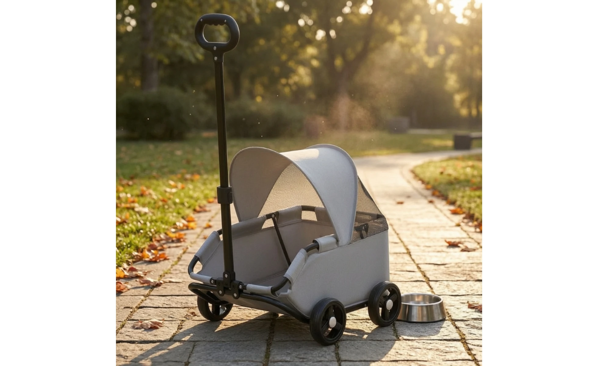 Pet Stroller with Telescopic Handle Folding Foldable Pet Stroller Sturdy Sturdy for Small Dogs, Outdoor Walks, Travel
