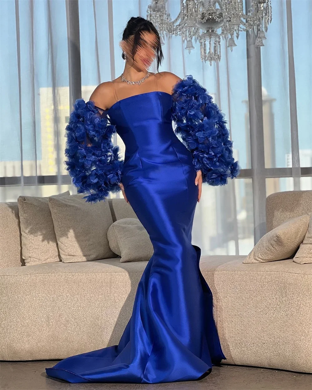 Customized Evening Gown Prom Dearin Spaghetti Strap Mermaid Floor Length Skirts Hugging Applique Bespoke Occasion Dresses Formal