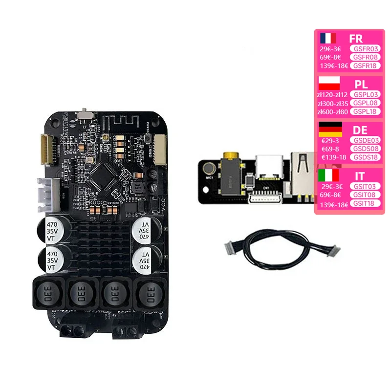 DSP Digital Bluetooth 5.0 Power Amplifier Board 30W*2 /50W*2 Electronic Frequency Module TWS Pairing Bass 2.0