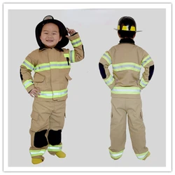 Fireman Sam Cosplay Costumes Cotton Linen Fancy Halloween Party Firefighter Uniform Boys Role Play Work Wear Kids Fireman Cos