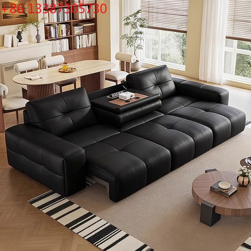 

Electric sofa living room function seat year new zero wall straight row extension sofa