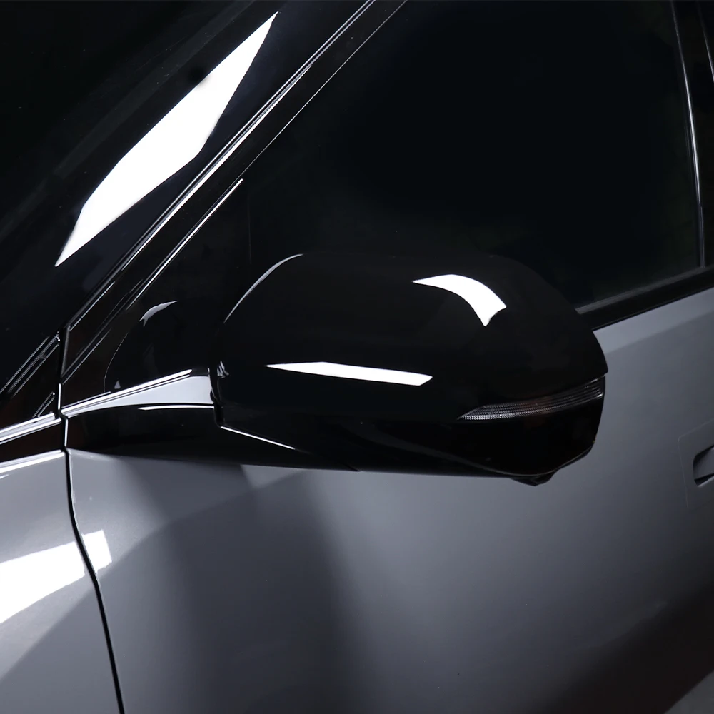 

Для тюнинга Kia EV3 2025, черная крышка зеркала заднего вида, крышка зеркала заднего вида, украшение из углеродного волокна, наружные чехлы для зеркал заднего вида