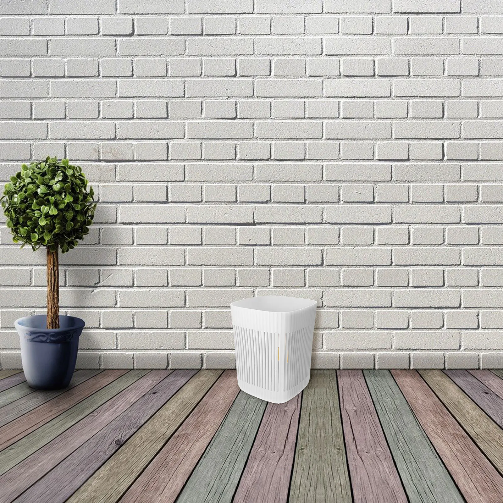 

2pcs Hollow Out Garbage Can Large-Capacity Waste Paper Baskets For Kitchen Bathroom Office Home Trash Containers