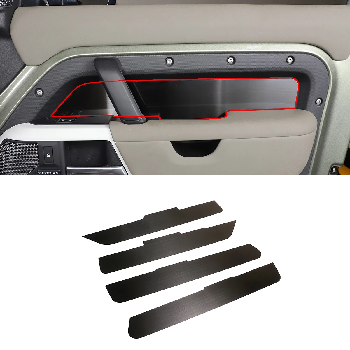 

For 2020-2022 Land Rover Defender 110 stainless steel car interior door decorative panel cover sticker interior accessories