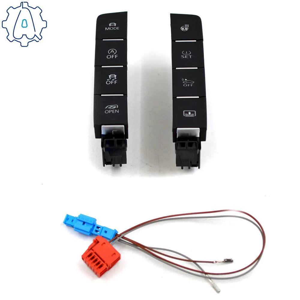 Full key steering wheel heating switch for VW Passat B8 8.5 Arteon central decoration backlight switch 3GD927137A 3GD927238C