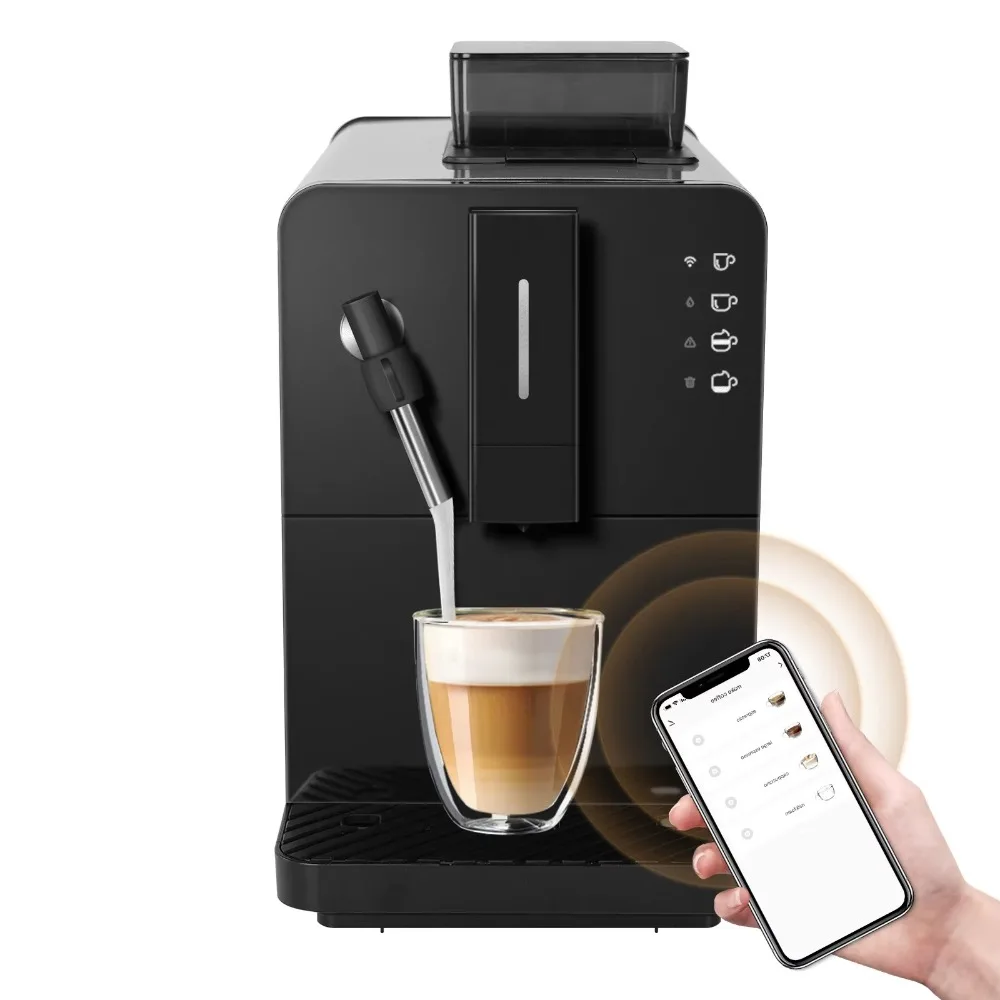 App Built-in Cooler Milk tank Home Smart Fully Automatic Coffee Making Machine With Grinder