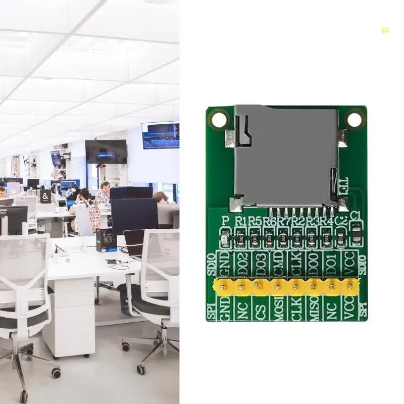 Penyimpanan Memori Papan Ekspansi Modul Kartu Mini Antarmuka SDIO 3.5V/5V Dropship