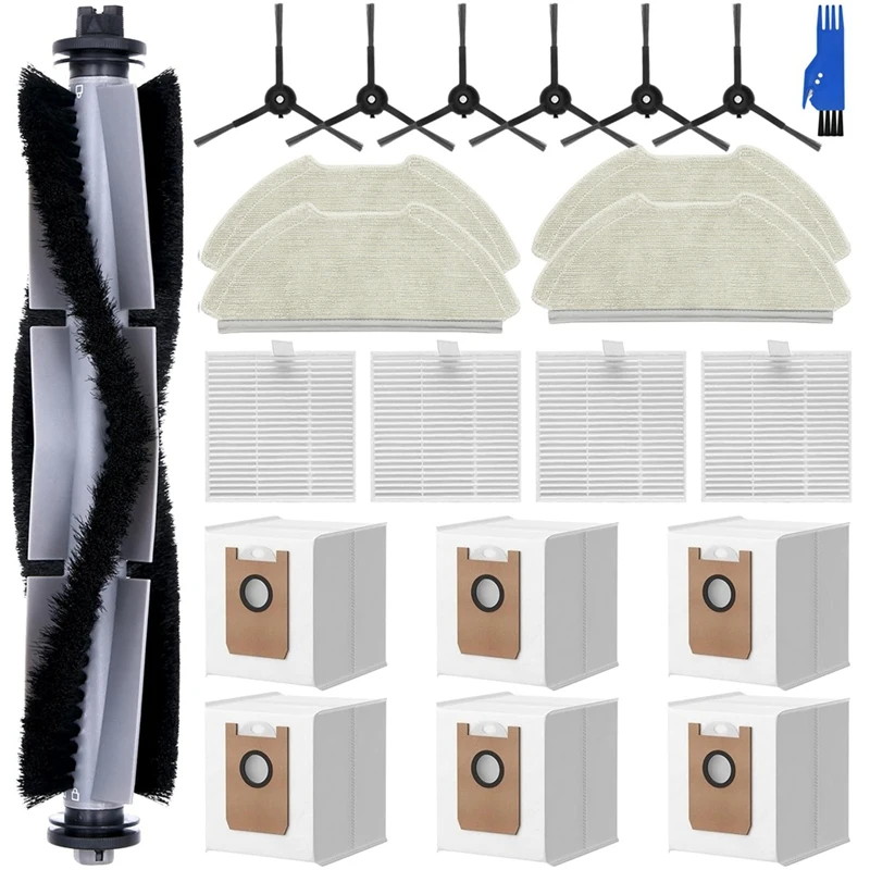 

AU-Accessories For Airrobo T20+ Robot Vacuum Cleaner Replacement Parts Kit Dust Bags Mop Pads Hepa Filters