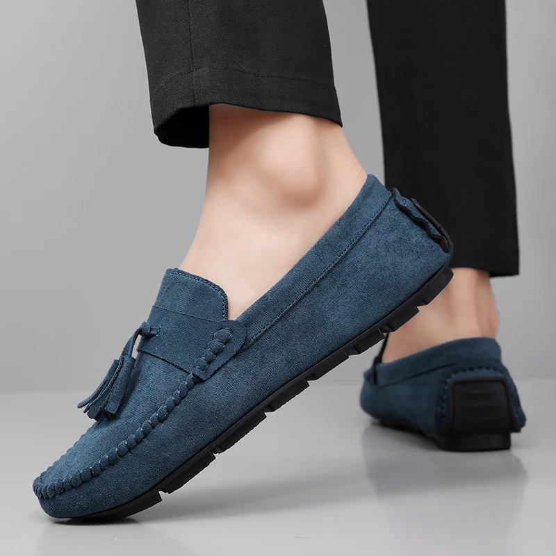 Meilleures Chaussures Décontractées pour Hommes : Mocassins en Daim Tendance, Souples, Confortables, à Enfiler, pour la Conduite, Faits Main
