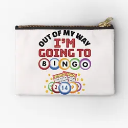 Out Of My Way I Am Going To Bingo  Zipper Pouches Panties Storage Men Pure Women Wallet Socks Pocket Packaging Coin Bag Small