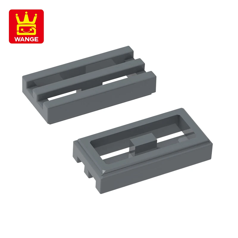 Wange 2412 50g/238Pcs 1x2 Grille Board Block Moc Colored Loose Parts Creativity with Bricks DIY Children's Toy Assembly