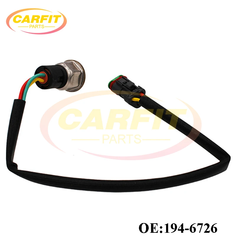 New OEM 194-6726 224-4536 3PP6-1 Fuel Rail Pressure Sensor For Caterpillar 325C 330C D6R II CAT Engine C9 3126E C15 MXS BXS NXS