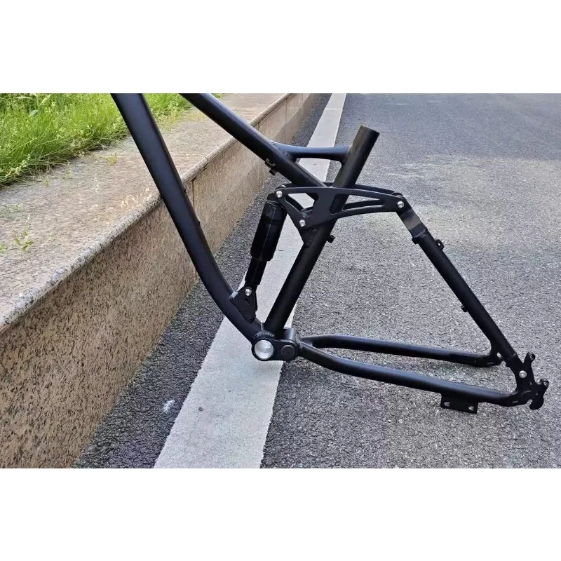 Aluminum Alloy Mountain Bike Frame 27.5/26-inch Full Shock Absorption Mountain Bike Frame Soft-tail Bicycle  1pcs