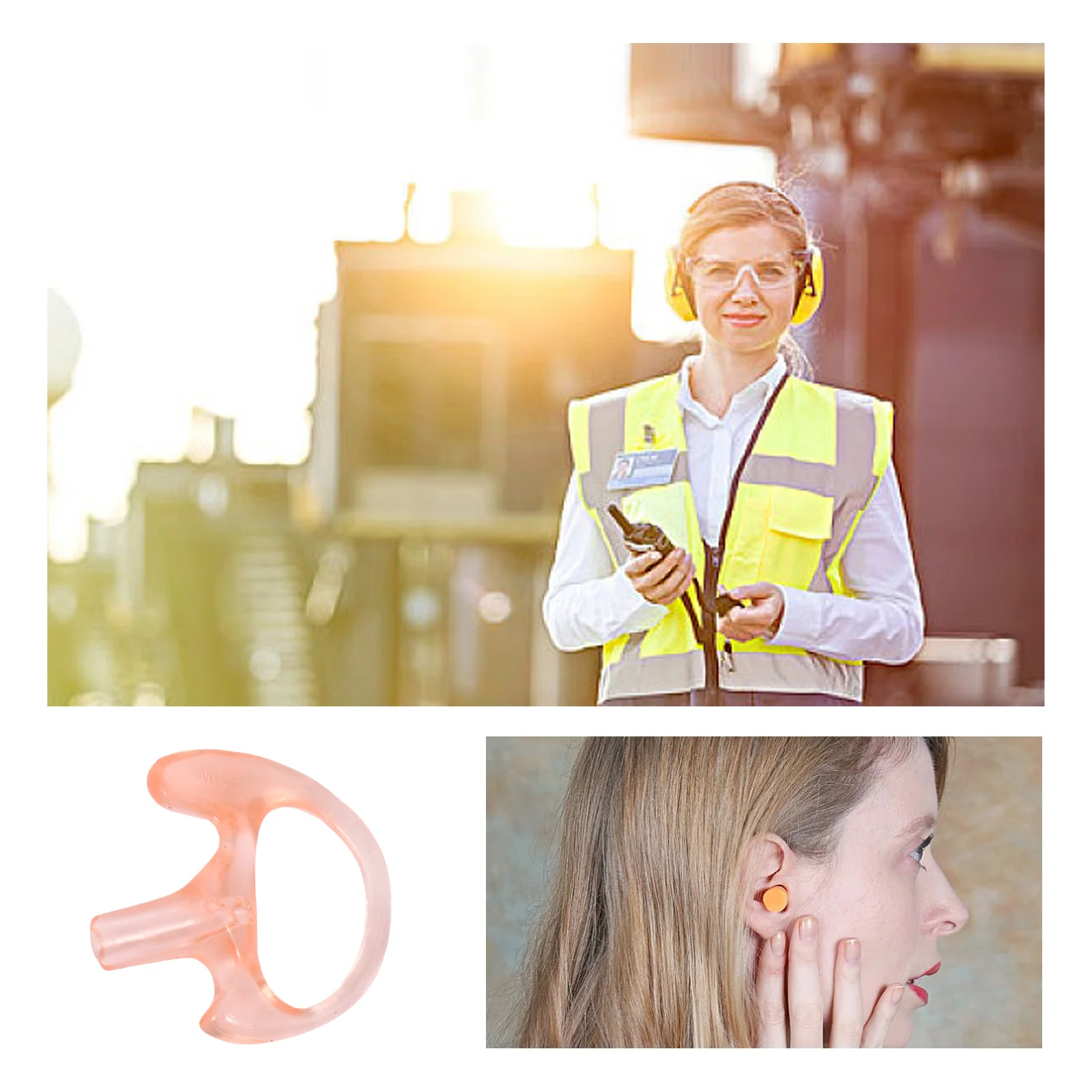 6 قطع من قوالب الأذن بديلة عالية الجودة لمجموعات الصوت لسماعات الرأس بأنبوب الملف الصوتي