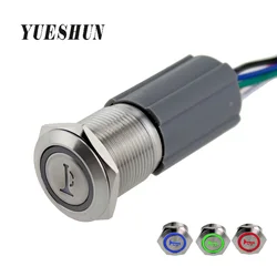 YueShun Stainless Steel Marine Car Horn Push Button Switches 12V 24V Light Auto Accessories Reset Switch Button