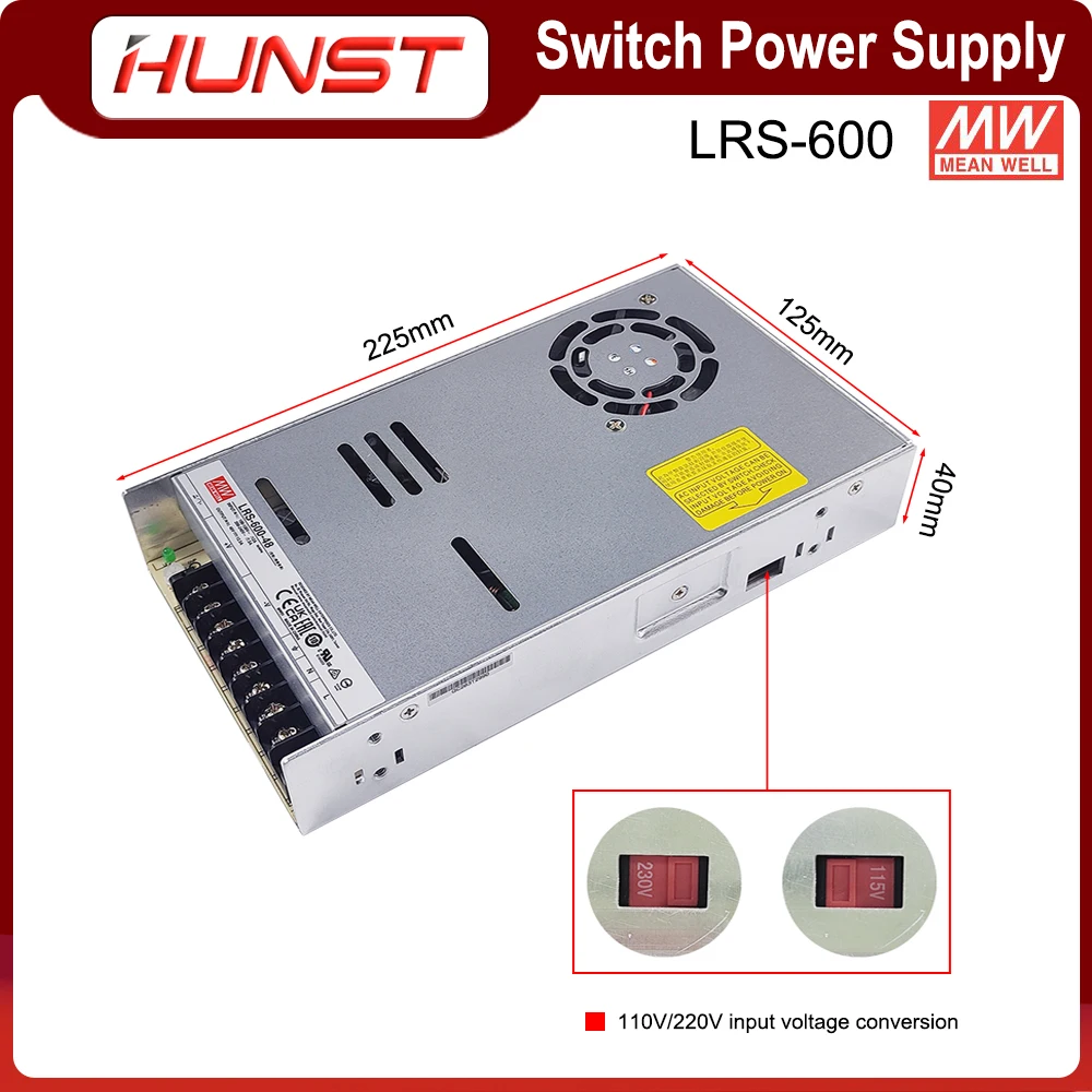 Imagem -04 - Meanwell Switching Power Supply Lrs60024 36 48v 110v 220v Saída Única para Raycus Máquina de Marcação a Laser Jpt