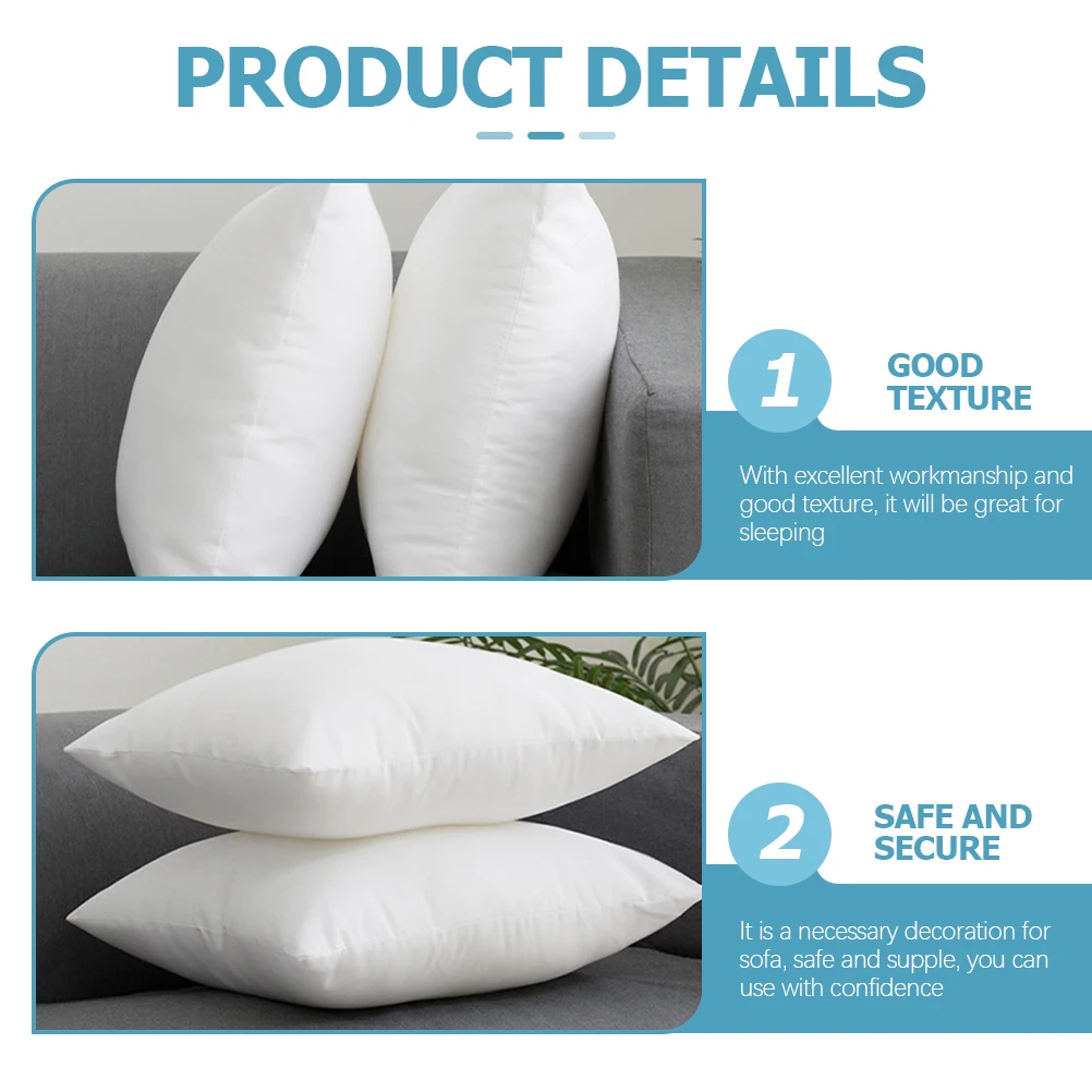 

2pcs Pillow Inserts Comfortable Sofas Home Office Materials Throw Pillow Filler Body Pillows