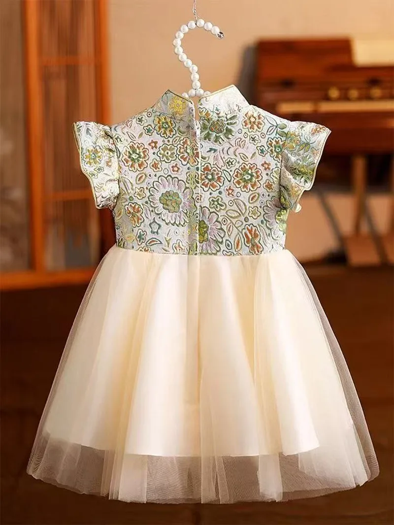 

1-5 Years Baby Girl Chinese Dress Summer 2026 New Style Children's Tang Dress Cheongsam 80-120cm