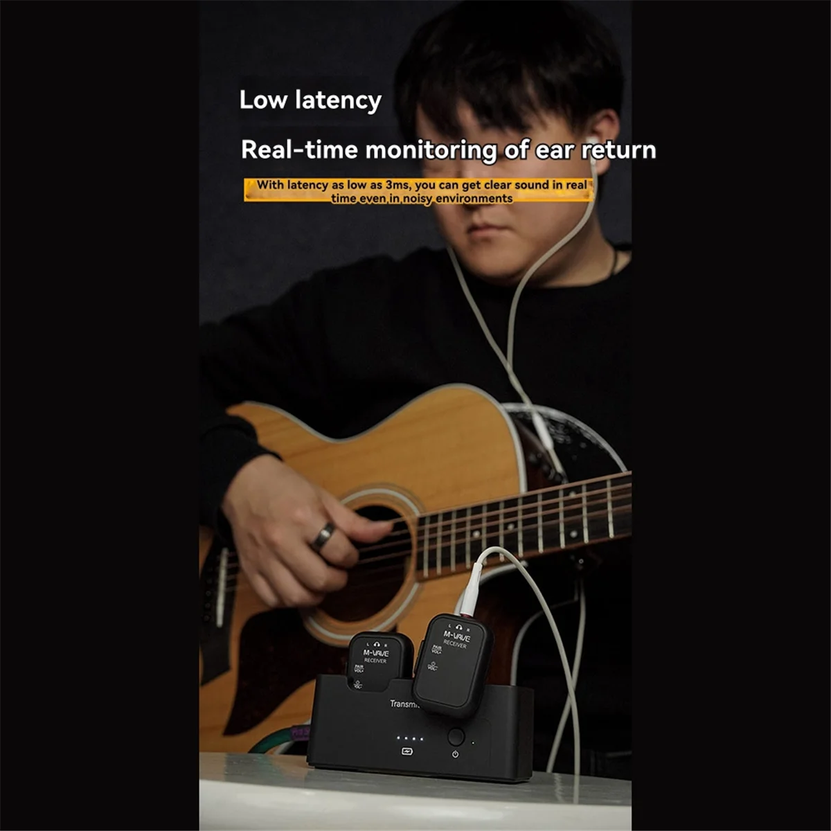 جديد M-VAVE WP12 نظام مراقبة إرجاع الأذن اللاسلكي ، جهاز ريسيفر استقبال وإرسال الصوت اللاسلكي المحمول مراقبة لاسلكية إرجاع الأذن