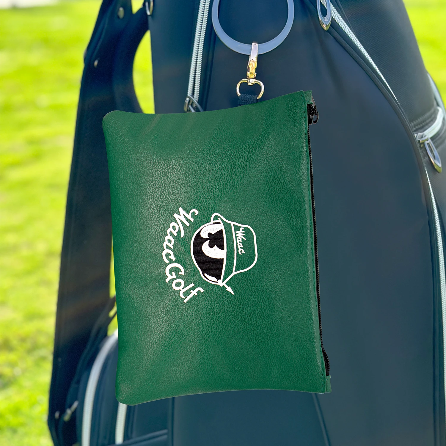 جولف حقيبة صغيرة عادية موضة مطرزة مخلب بولي PU مقاوم للماء سعة كبيرة مغلف مخلب إكسسوارات الغولف نمط الشيطان #1