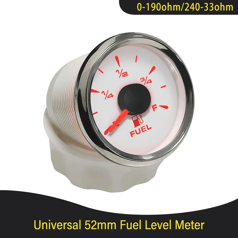 Signal Adjustable 0-190ohm 240-33ohm Fuel Level Gauge Waterproof with 8 Colors Backlights 9~32V Fit Car Motocycle Boat Yacht