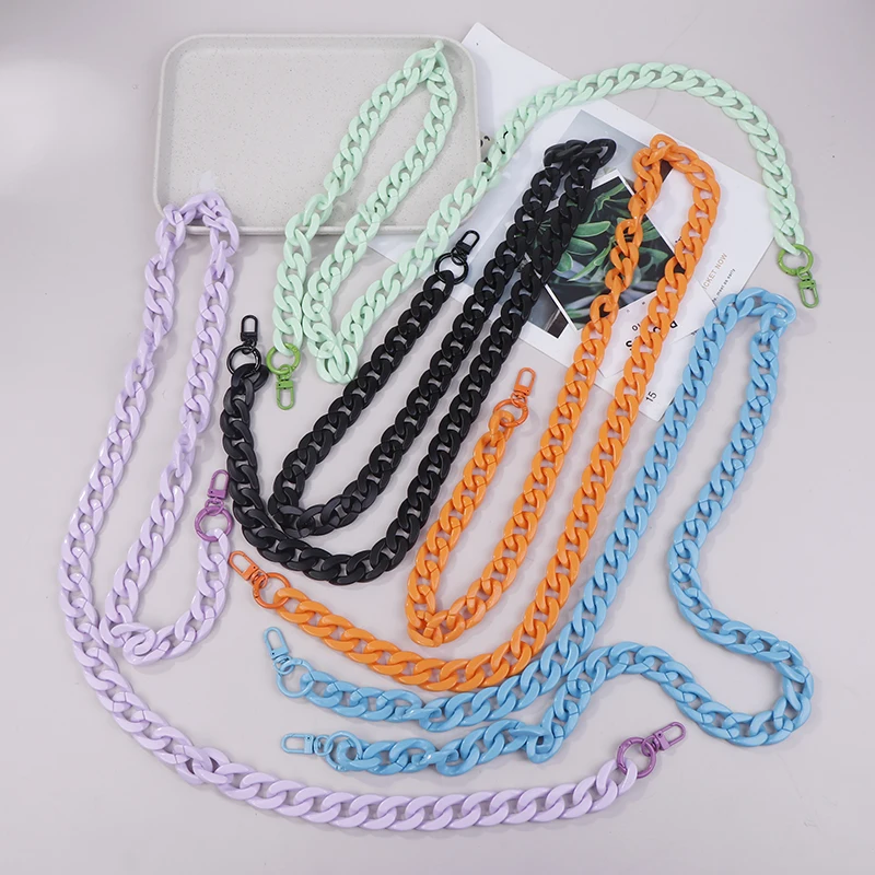 1 PCS Acrylic Women's Bag Shoulder Straps Can Be Replaced In Multiple Colors Colored Acrylic Chain