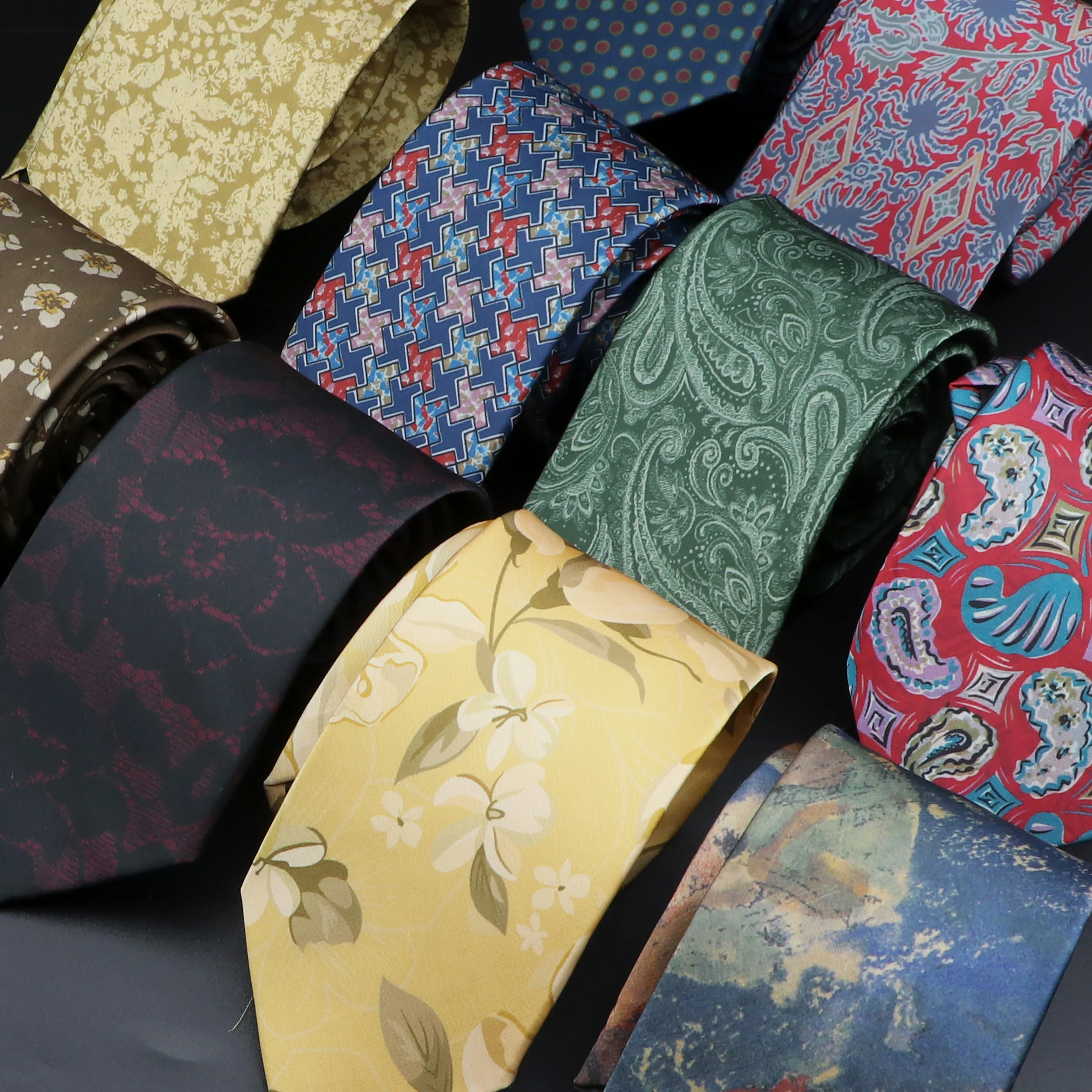 

Super Soft Flower Silk Ties Men's Fashion 7cm Necktie For Men Wedding Business Meeting Gravata Colorful Novelty Printing Tie