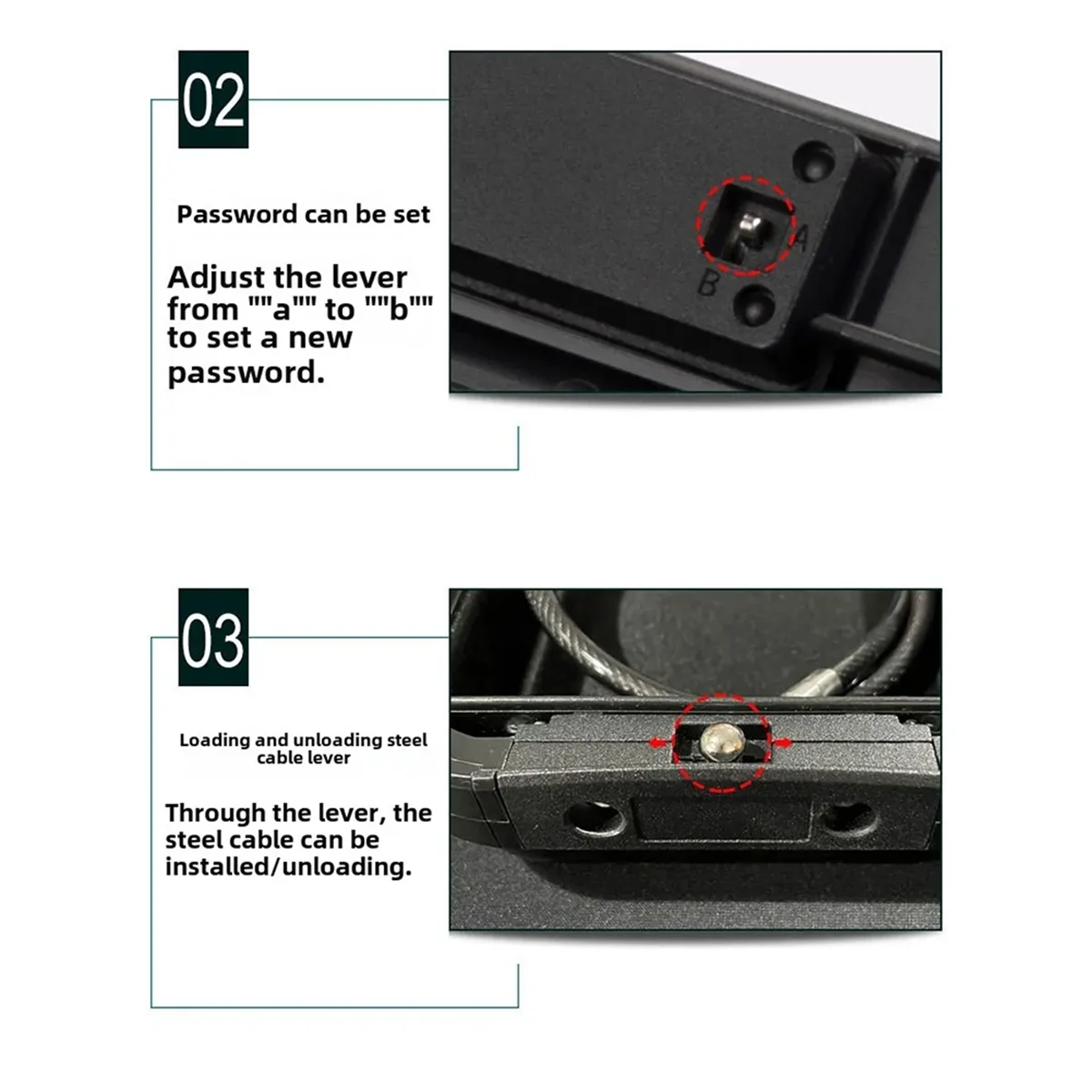 

AB51 Outdoor PortableTravel Safe Box Large Capacity Security Lockbox Code Waterproof Key Lock Box with Removable Cable Handle
