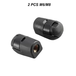 2Pcs Car Gas Spring Lift Supports Damper Replacement Fixed End Fitting Connectors Ball Sockets Eyelets M6/M8 Female Accessories