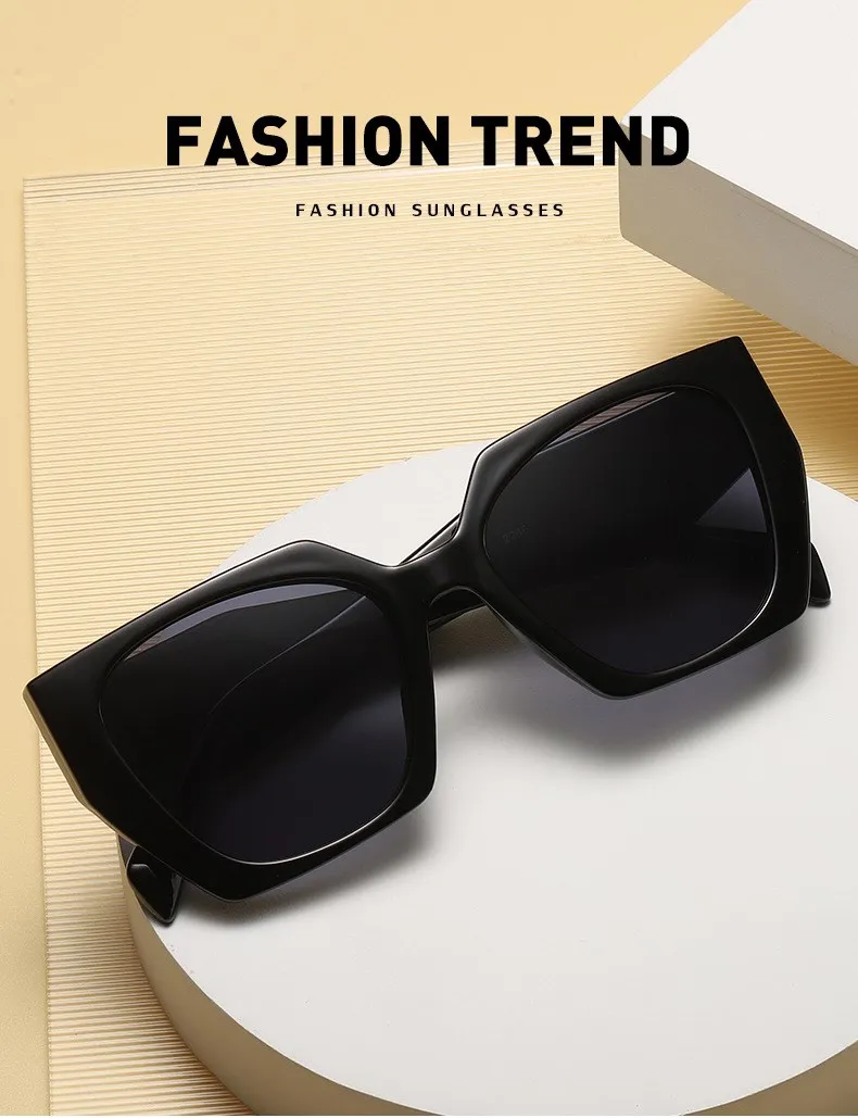 Mode Cat Eye Sonnenbrille Frauen 2025, Luxus Marke Design Vintage Quadrat Punk Sonnenbrille Für Damen Shades Retro Brillen UV400 – Detail 4