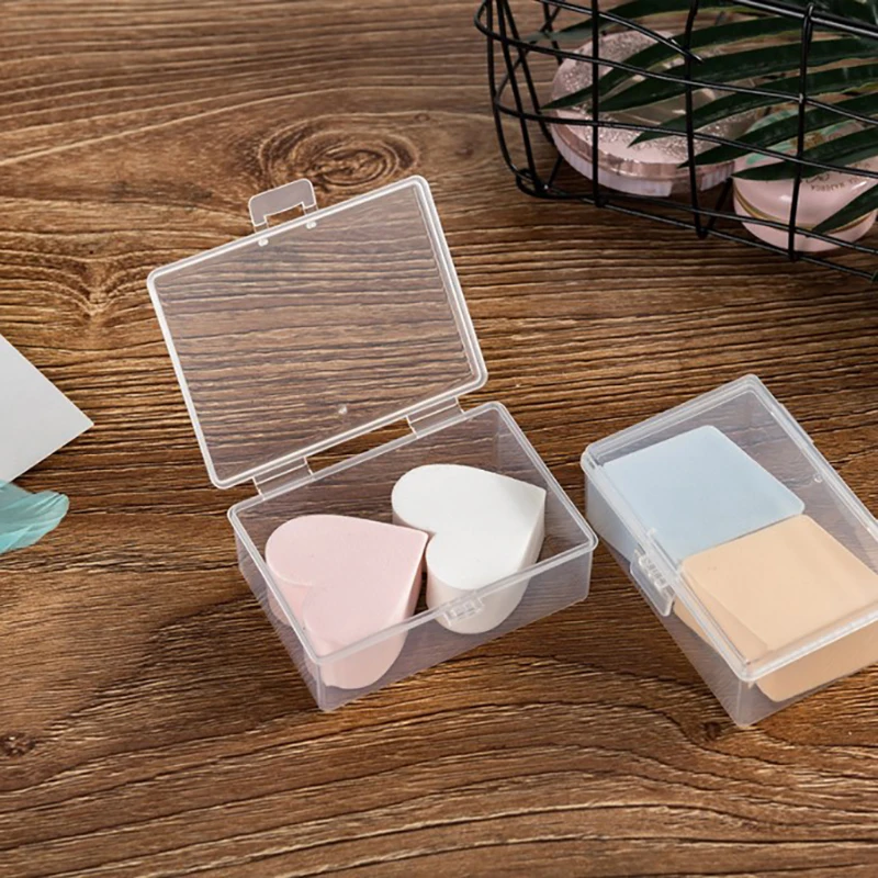 1Piece Plastic Storage Box Makeup Organizer Clear Square Diamond Painting Plastic Box Cosmetics Storage Box Desktop Organizer