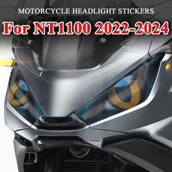 Fashion Motorcycle Headlight Decal Decoration Head Light Stickers Protection For Honda NT1100 NT 1100 2022 2023 2024 Accessories