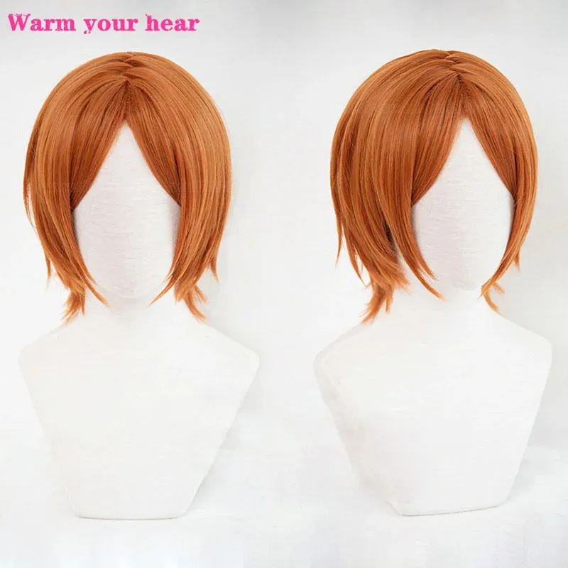 Juego ES Hinata Aoi Yuta Cosplay 2wink simulación cuero cabelludo pelo resistente al calor pelucas para fiesta de Halloween + gorro de peluca