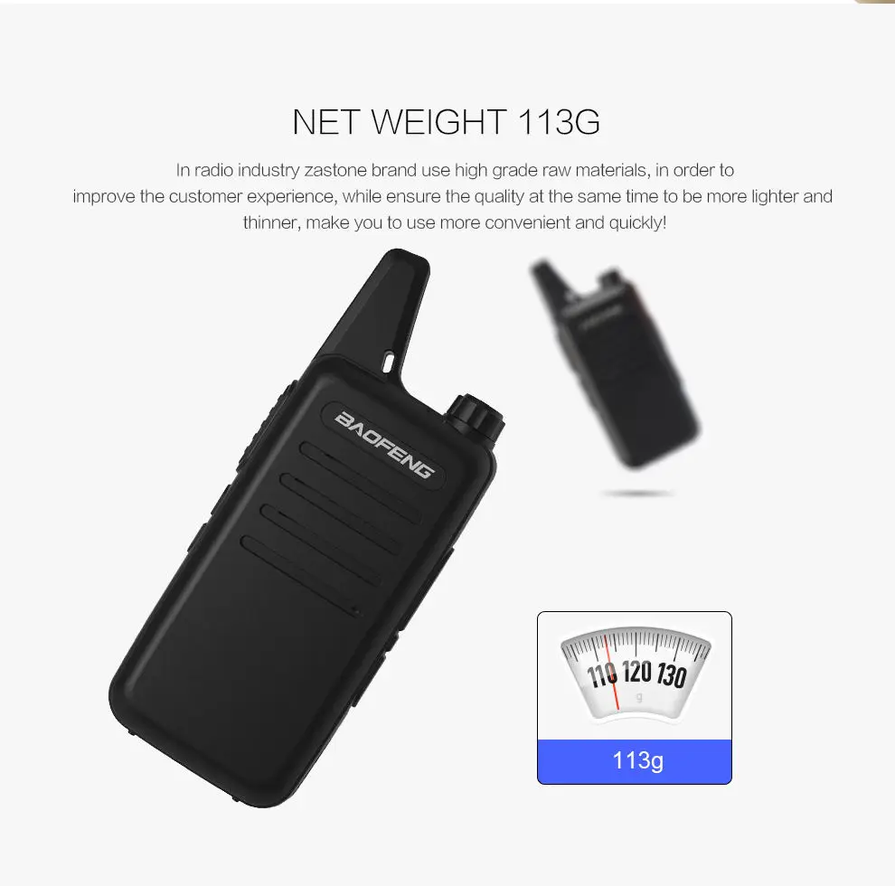 2 pezzi Baofeng VT-C2 Walkie Talkie UHF 400-470 MHz 2W Potenza 16 canali MINI PMR Ricetrasmettitore portatile esterno Radio bidirezionale da campeggio