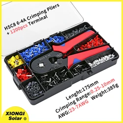 Crimping Pliers HSC8 6-4A Tubular Terminal Exquisite Storage Box Crimper Wire Mini Ferrule Crimps Tools Electrical Kit