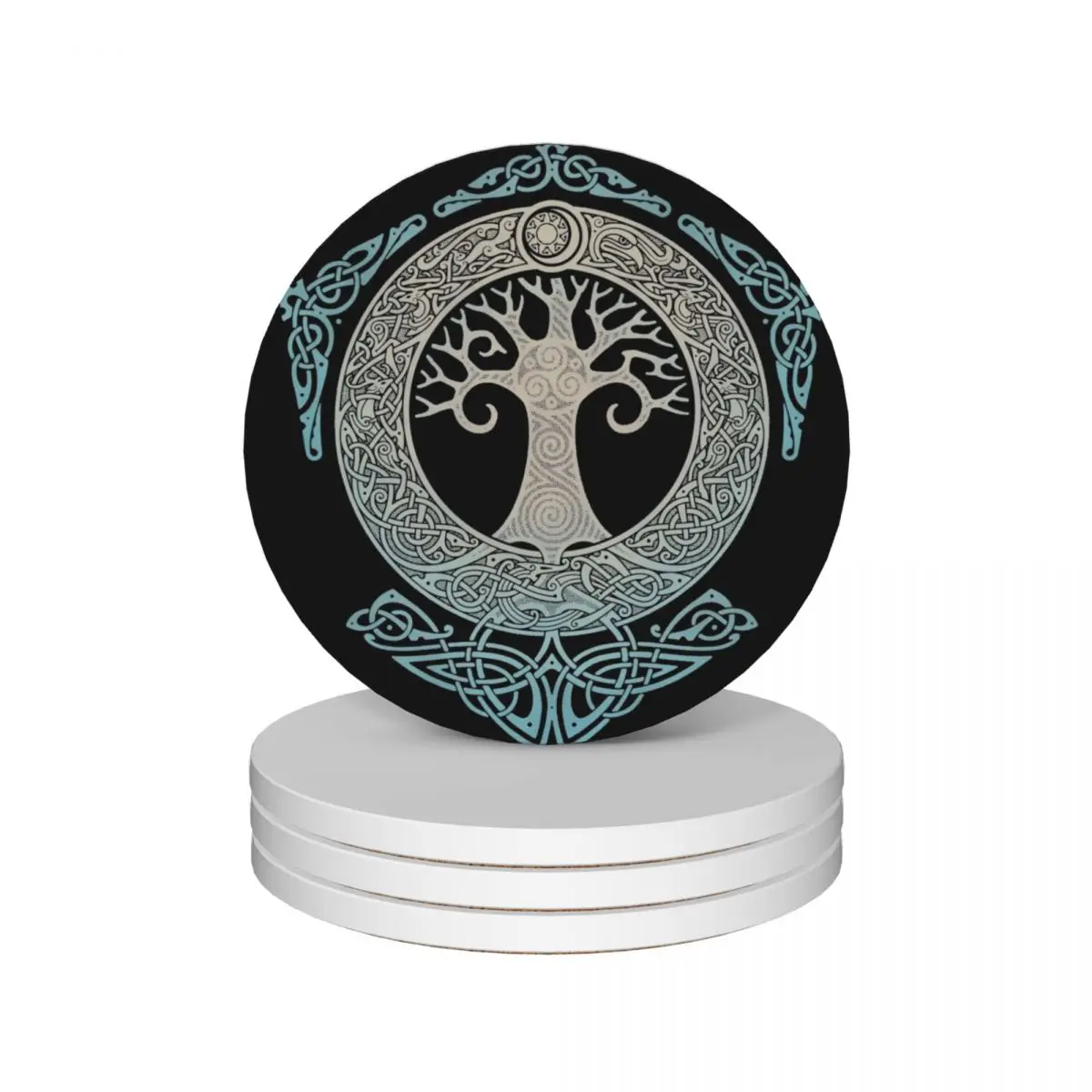 

YGGDRASIL.TREE OF LIFE. Ceramic Coasters (Set of 4) cup pads mug set Coasters