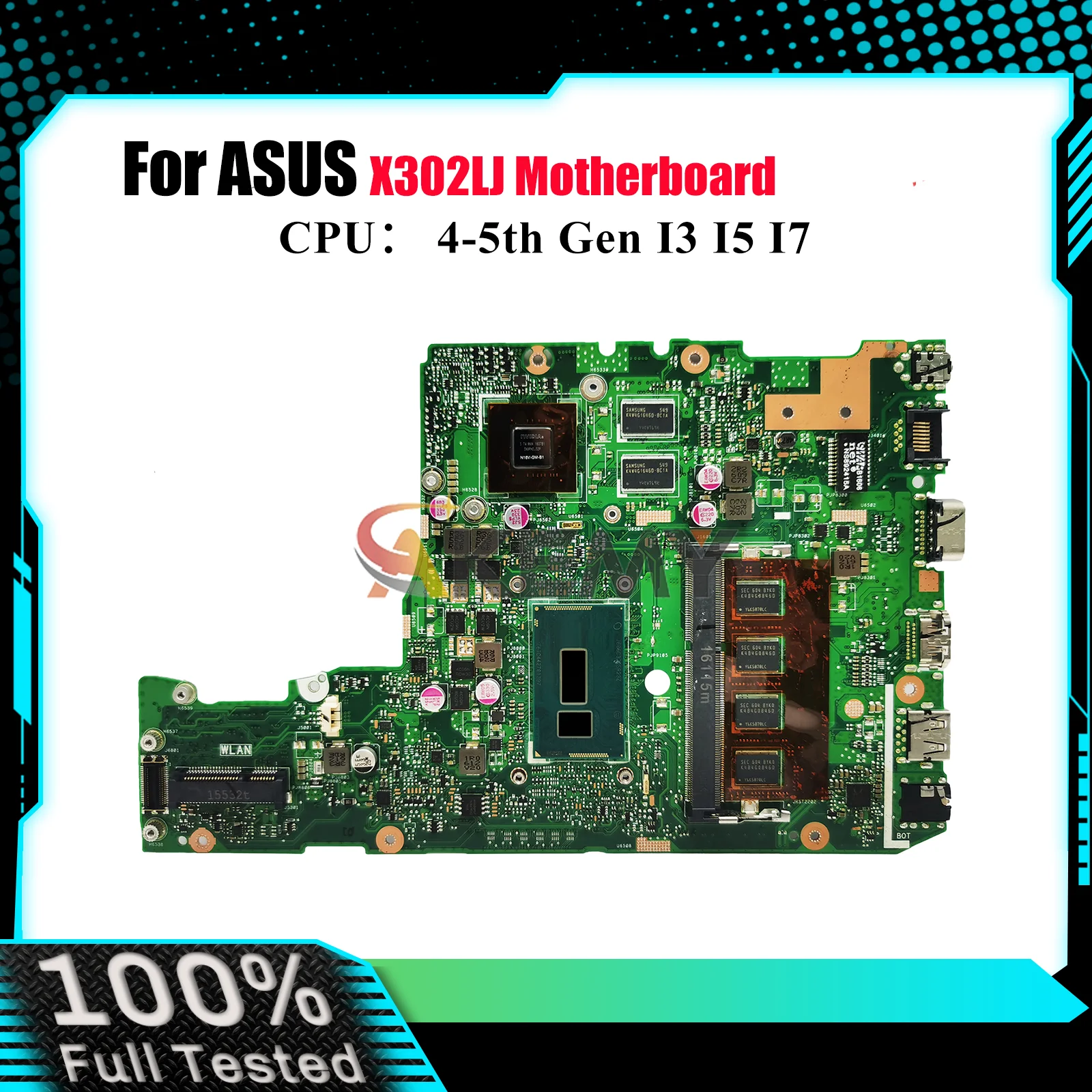 

X302LJ Материнская плата для ноутбука ASUS VivoBook X302L X302LJ Материнская плата для ноутбука с процессором I3 I5 I7 100% тестирование ОК быстрая доставка stk