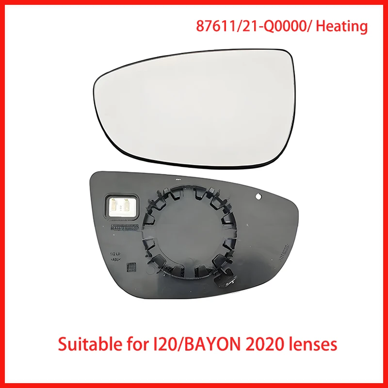 

For Hyundai I20 BAYON 2020 Car rearview mirror Left and right heating does not heat Car mirror 87611-Q000087621-Q0000 NEW