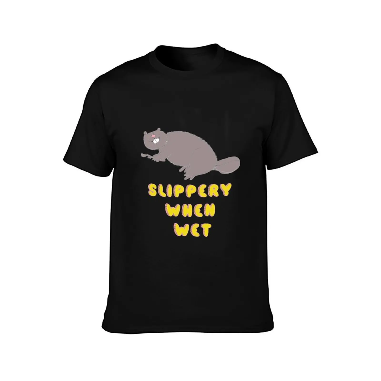 Slippery When Wet T-Shirt Classic Print Short Sleeve Shirt T-Shirt
