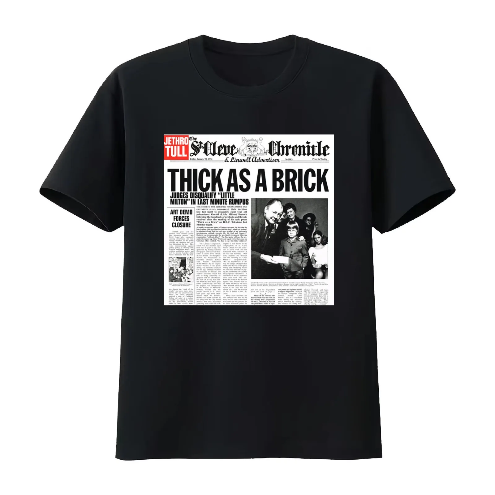 Jethro Tull - Thick As A Brick Classic T-Shirt Summer Casual Cotton Tee Oversized Streetwear Tops Vintage Graphic Print