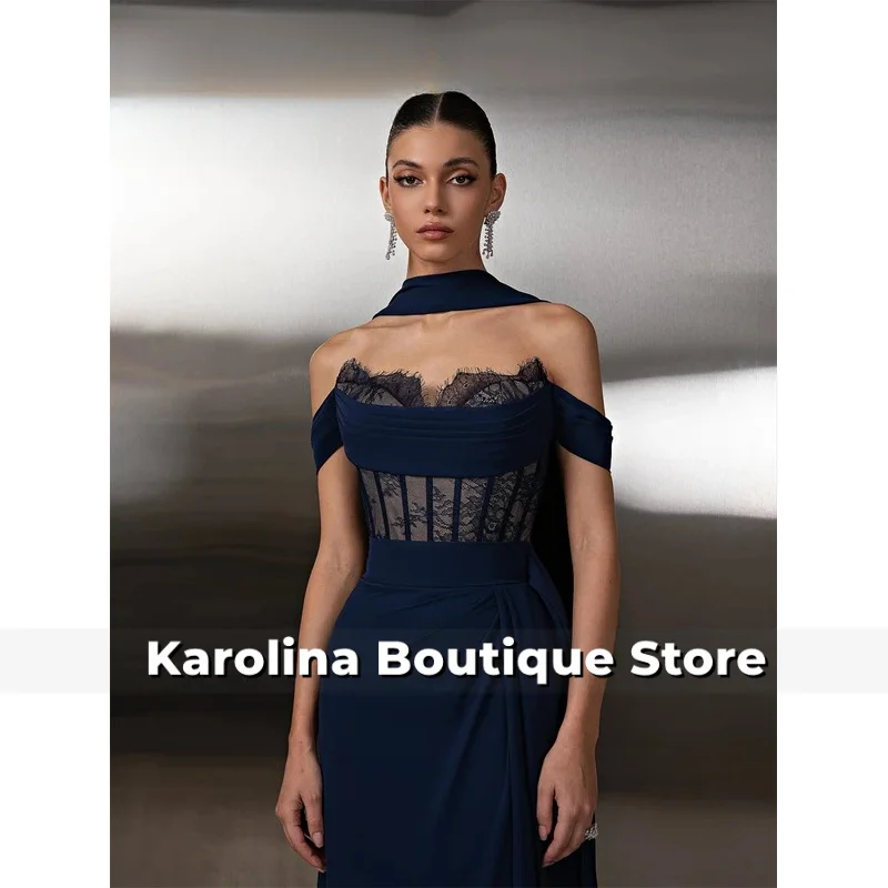 تخصيص رشيقة جيرسي قارب الرقبة مساء اللباس رائعة بلا أكمام فساتين حفلة موسيقية قطار المحكمة حساسة فساتين المناسبات الخاصة