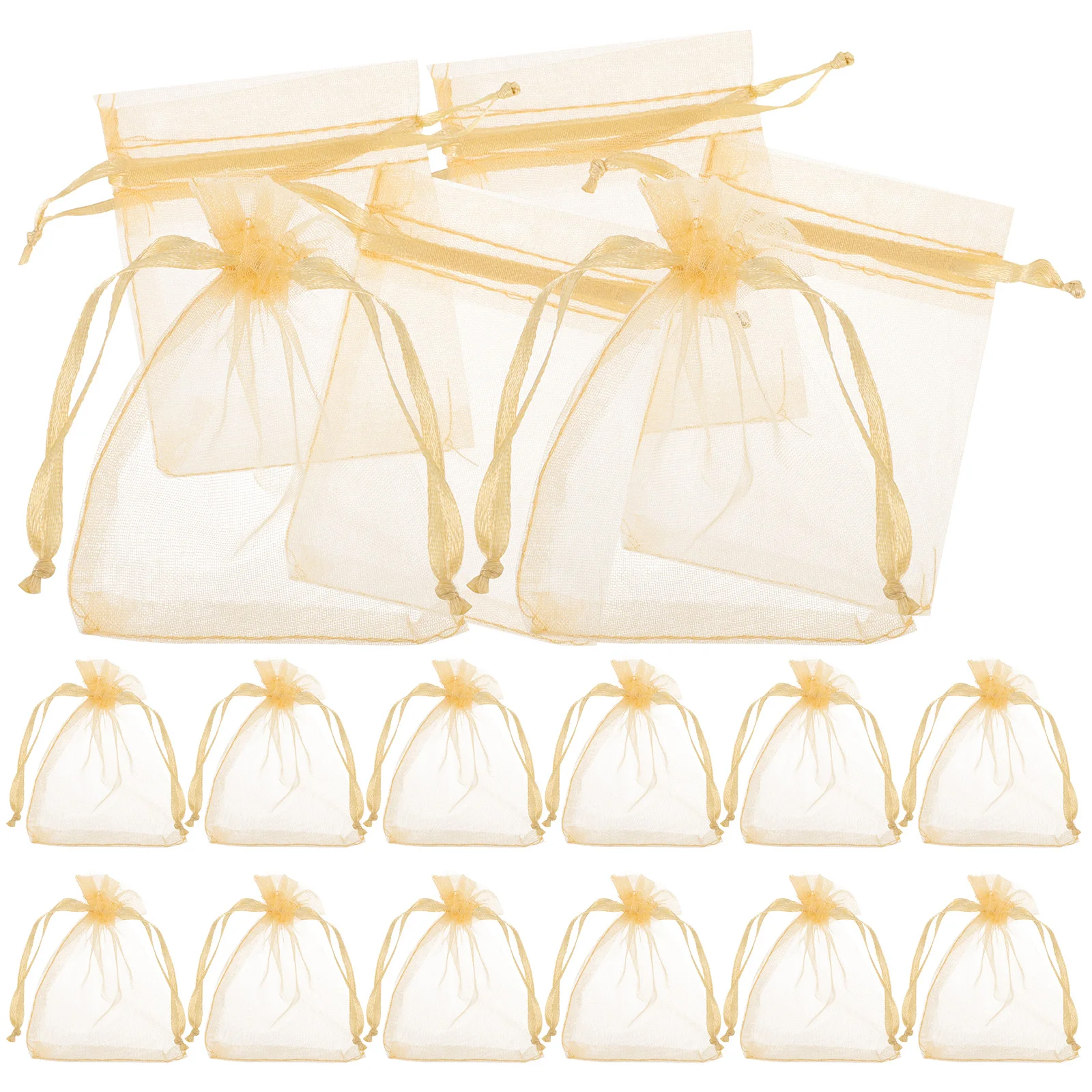 

100 Pcs Wedding Gift Bag Small Jewellery Bags Drawstring Favor Organza Mesh Goody